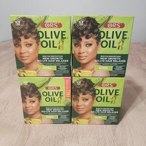 (Lot Of 4) ORS New Growth No-Lye Hair Relaxer Normal Strength Box Kits Exp 08/27
